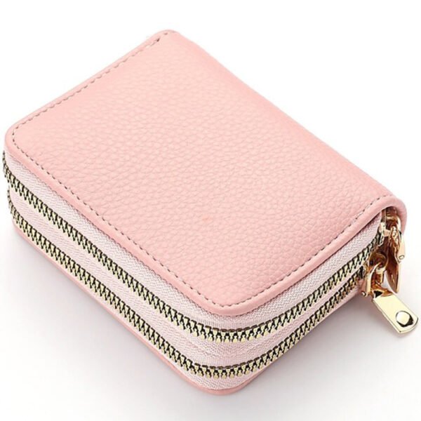 Leather Credit Card Holder ( Pink ) - Image 2